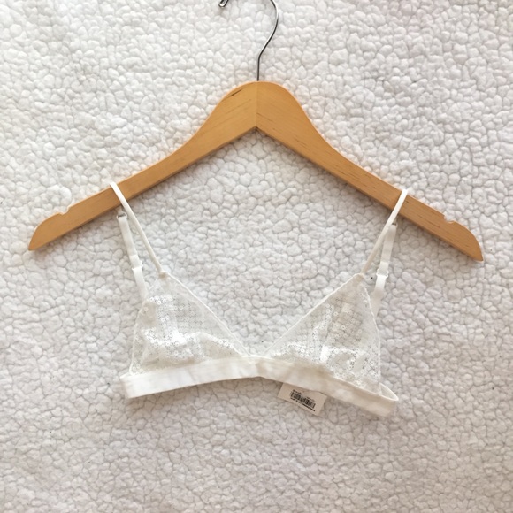sheer white bralette